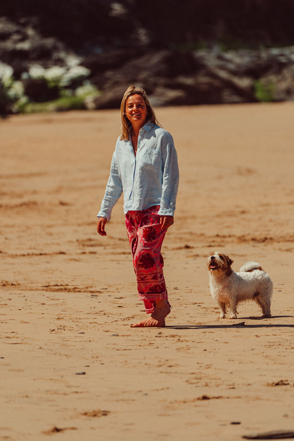 Suzani Pink & Red Cotton Trouser