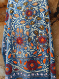 Suzani Velvet Throw - Navy Multi