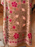 Suzani Velvet Throw - Camel Multi