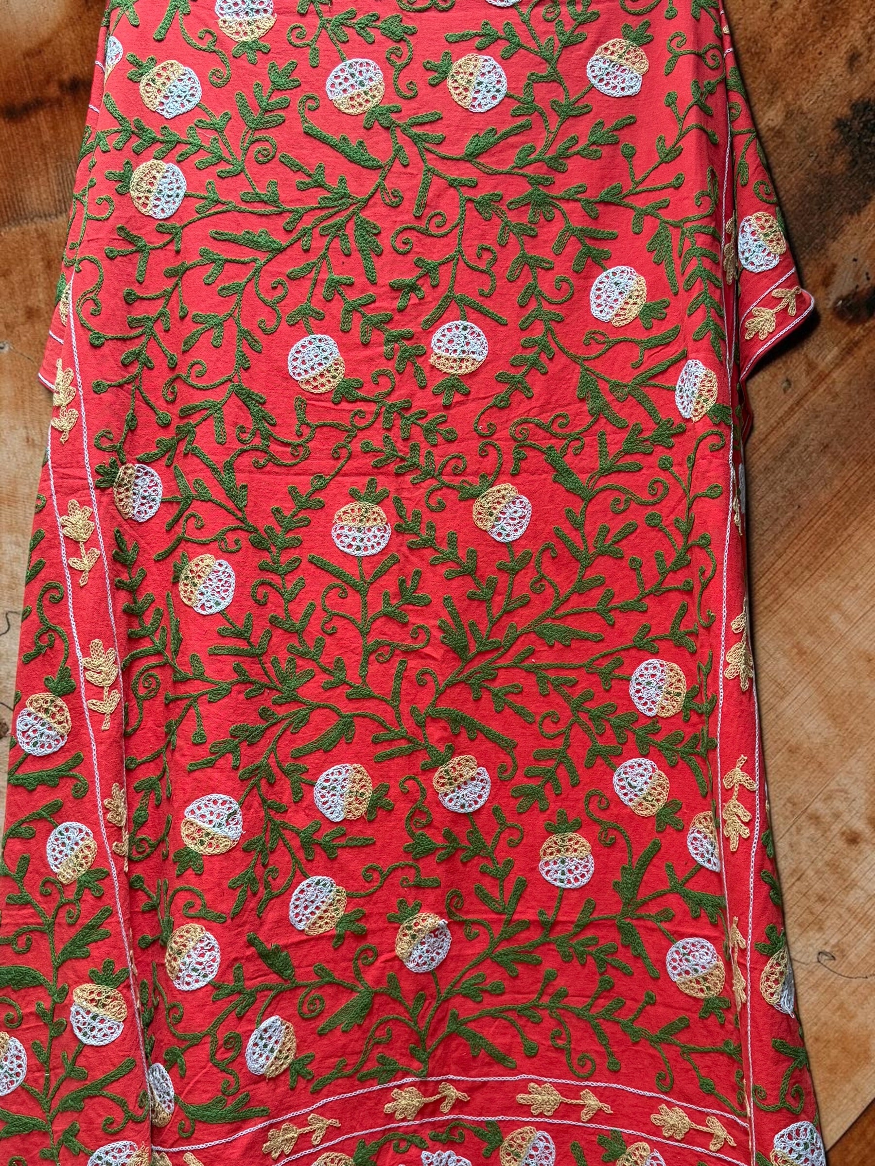 Suzani Cotton Throw -  Red Multi