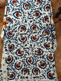 Suzani Cotton Throw -  White Multi