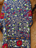 Suzani Cotton Throw -  Navy Multi