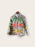 Suzani Velvet Grey Jacket: Safari Rhino