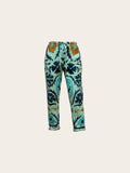 Suzani Blue with Multi Blues & Rust Cotton Trouser